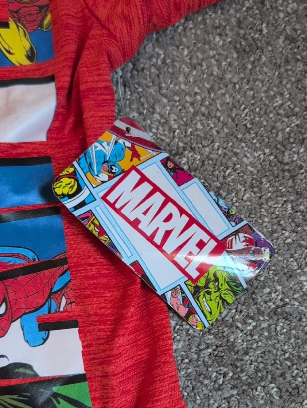 Marvel Red & Blue Boys' Superhero Tee and Shorts Set NWT